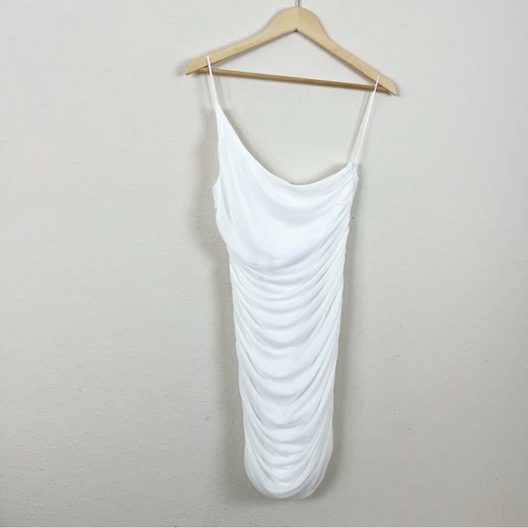Princess Polly Jocasta Mini White One Shoulder Dress Size 10 - Picture 2 of 7